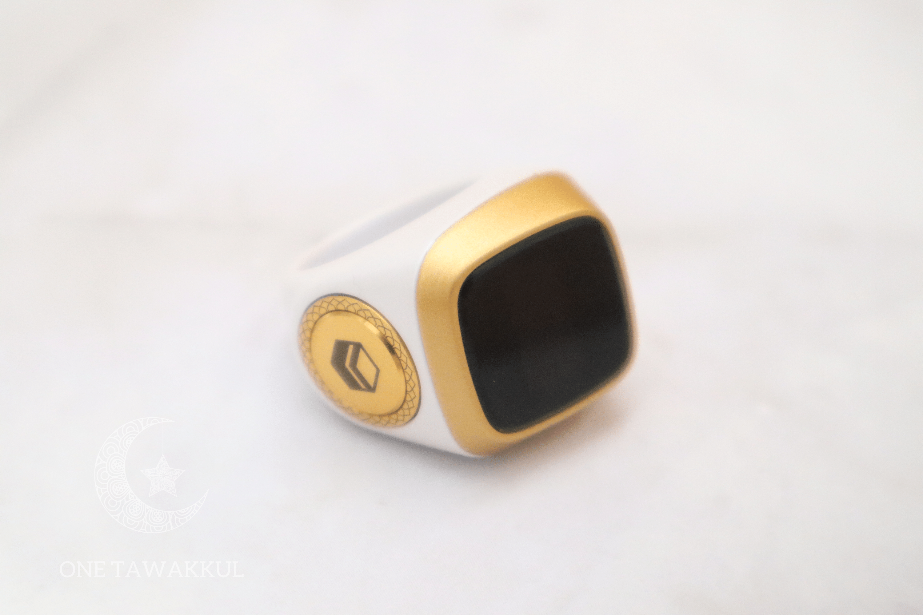 Offer 2 smart tasbeeh ring, prayer timing reminder and digital tasbeeh,  wearable smart ring, black color - متجر سبون